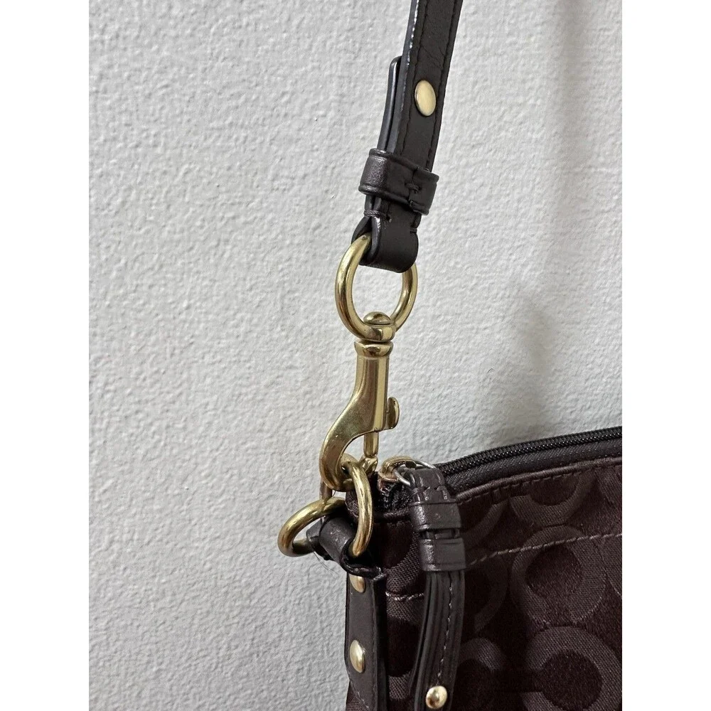 Coach Madison Med Dark Brown Crossbody Bag
